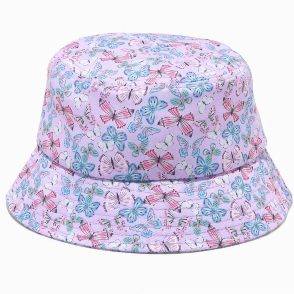 Claire's Club Purple Butterfly Bucket Hat
